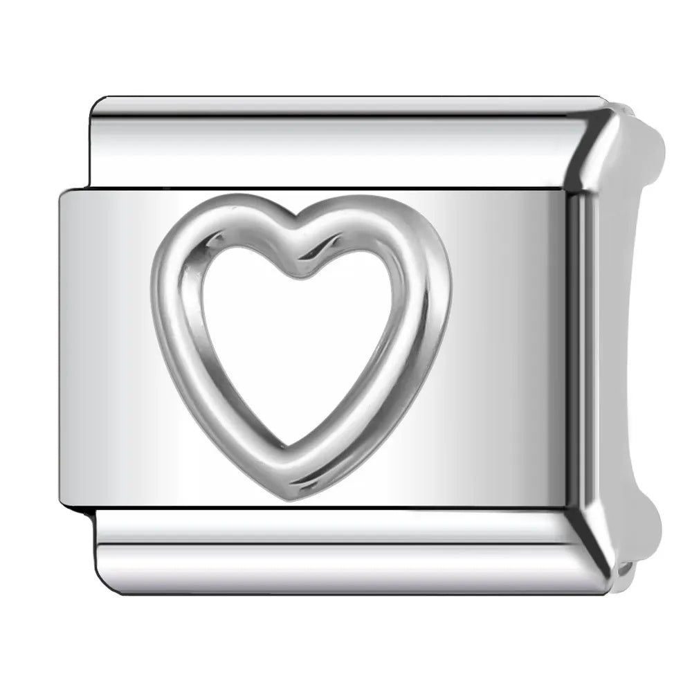 Italian Charm Integrated Symbol Links – Single Stainless Steel Charm