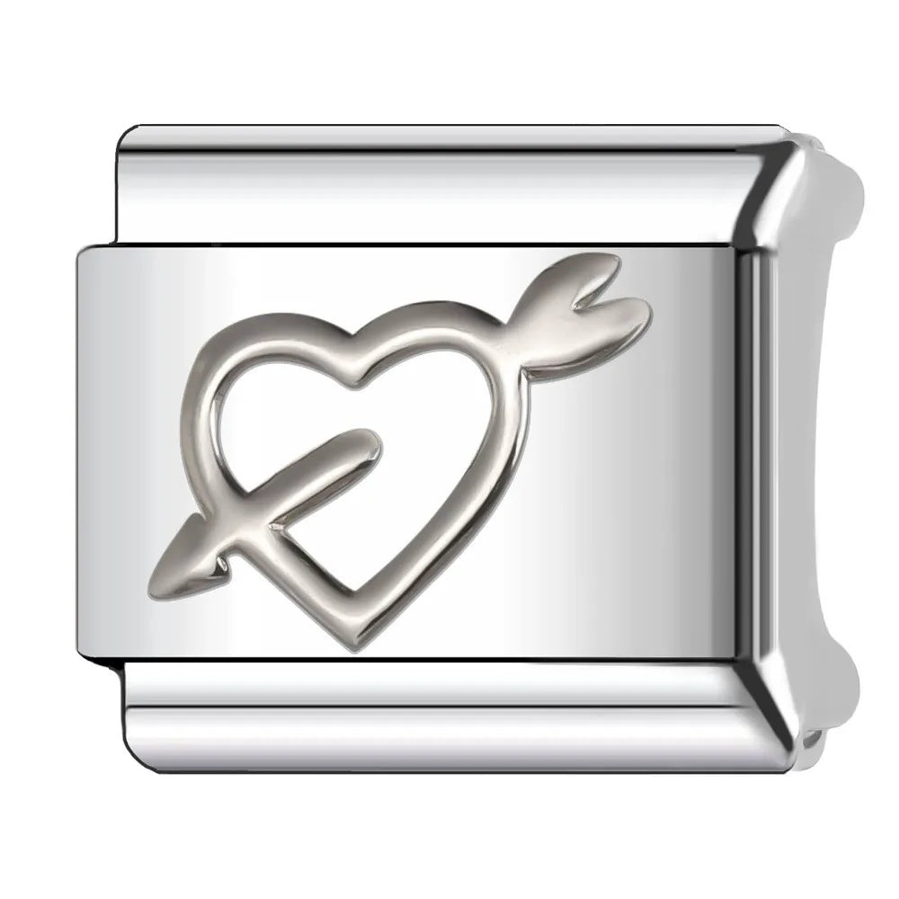 Italian Charm Integrated Symbol Links – Single Stainless Steel Charm