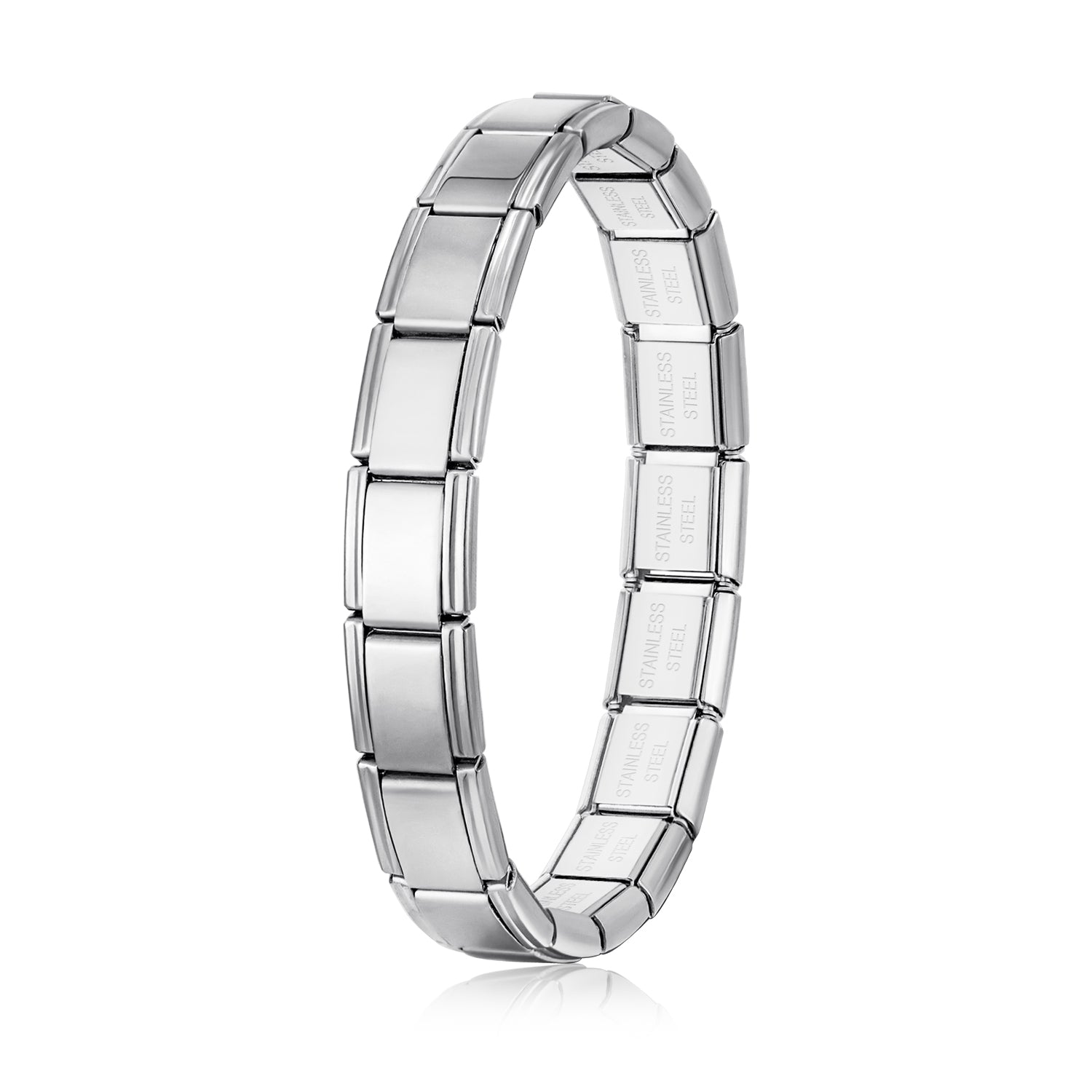 Plain Italian Charm Stainless Steel Bracelet Base