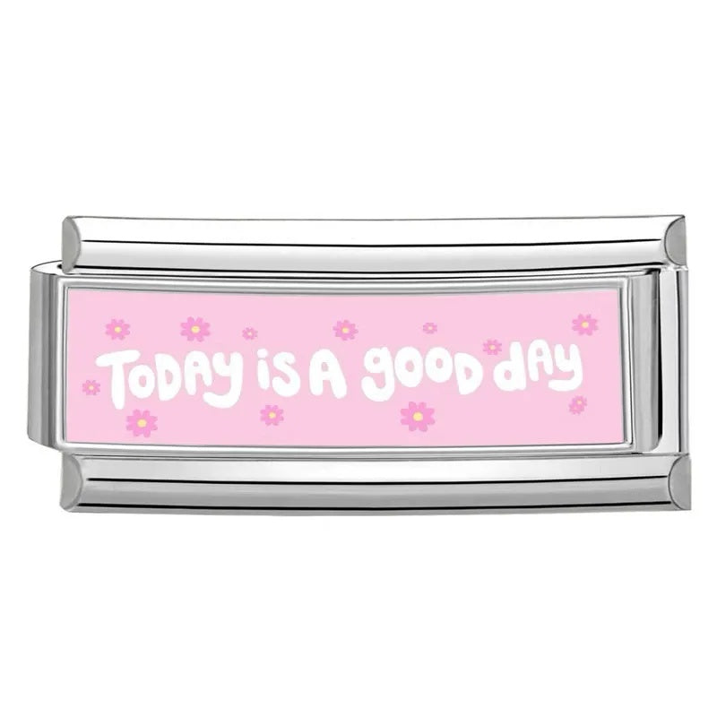 Italian Charm Integrated Symbol Links – Double Stainless Steel Charm