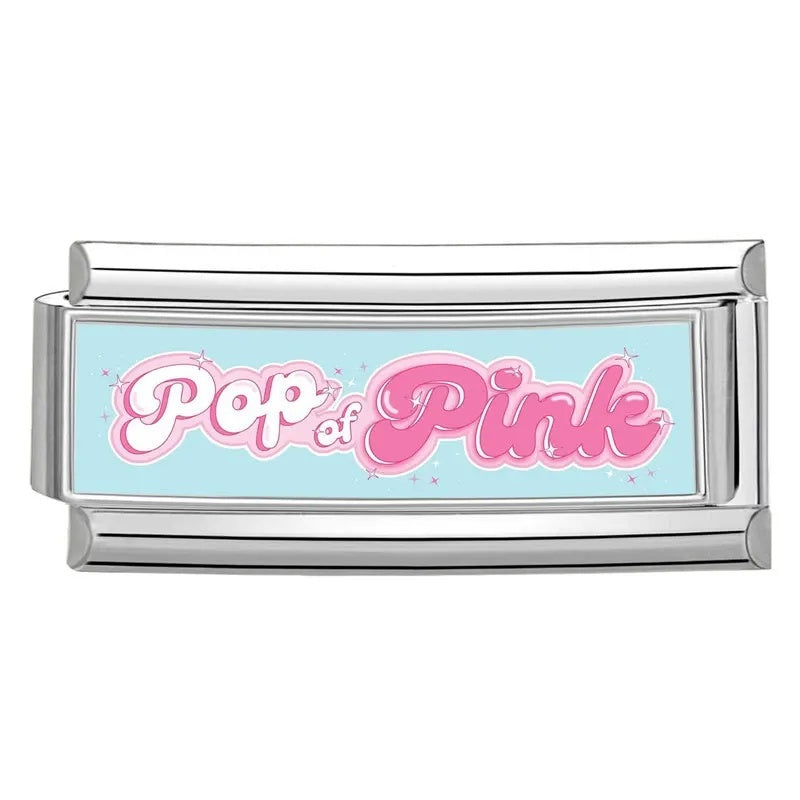 Italian Charm Integrated Symbol Links – Double Stainless Steel Charm