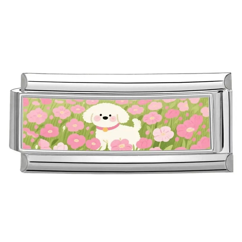 Italian Charm Integrated Symbol Links – Double Stainless Steel Charm