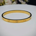 Screw-Inspired Minimal Hinged Bangle – Stainless Steel