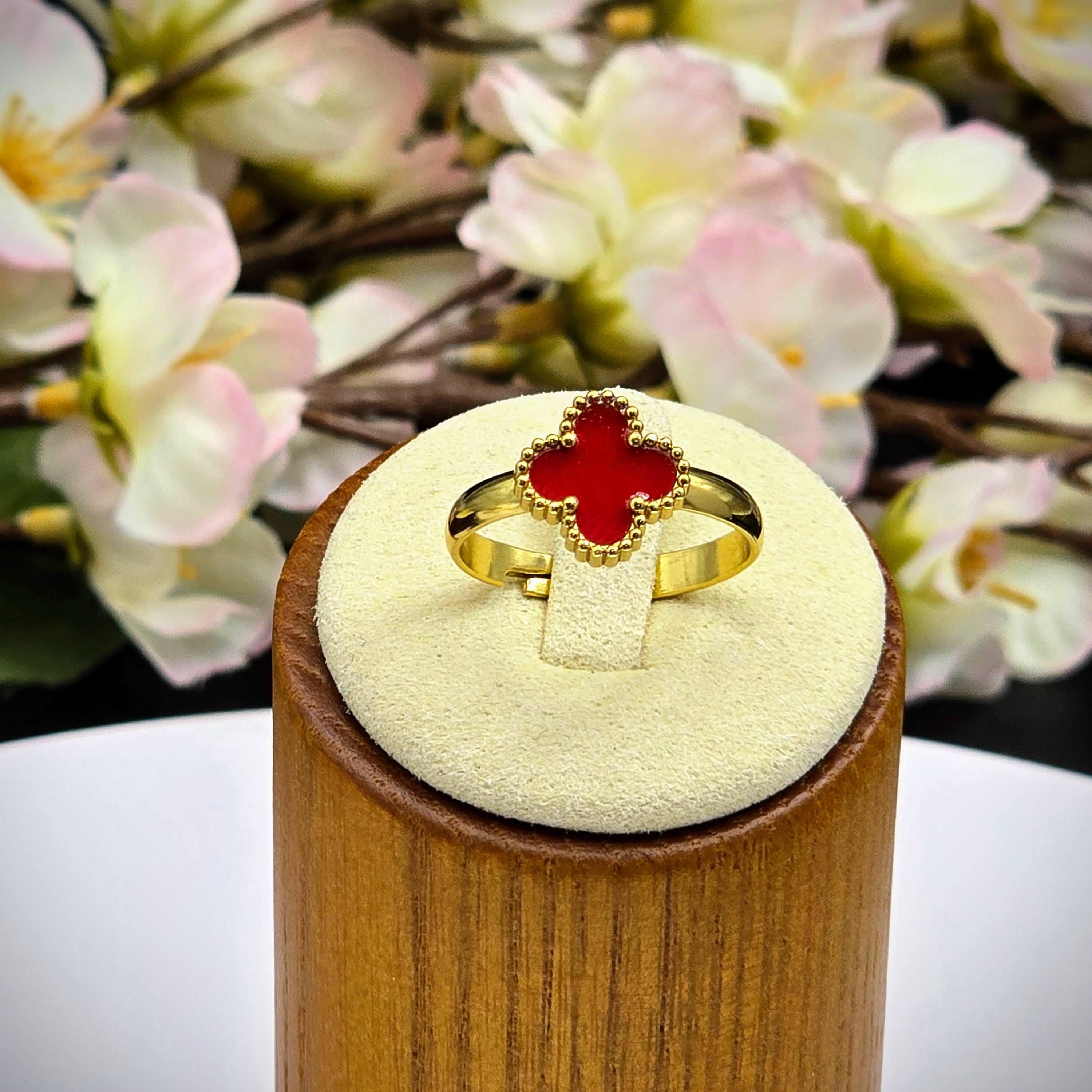 Enamel Stainless Steel Adjustable Ring