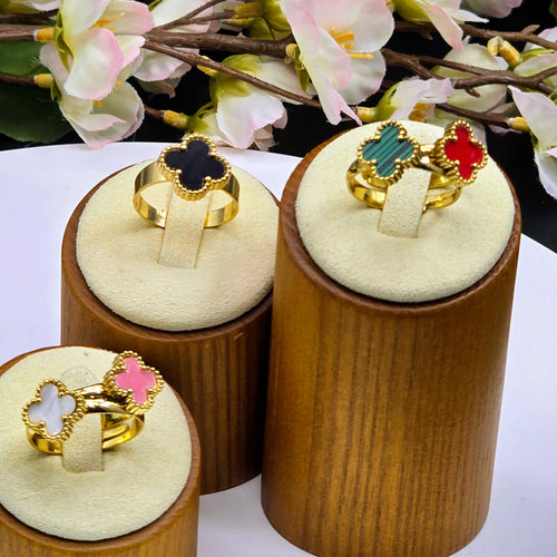 Enamel Stainless Steel Adjustable Ring - KANZ