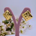 Textured Geometric Stainless Steel Earrings