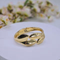 Sculpted Open-Form Hinged Stainless Steel Bangle Bracelet