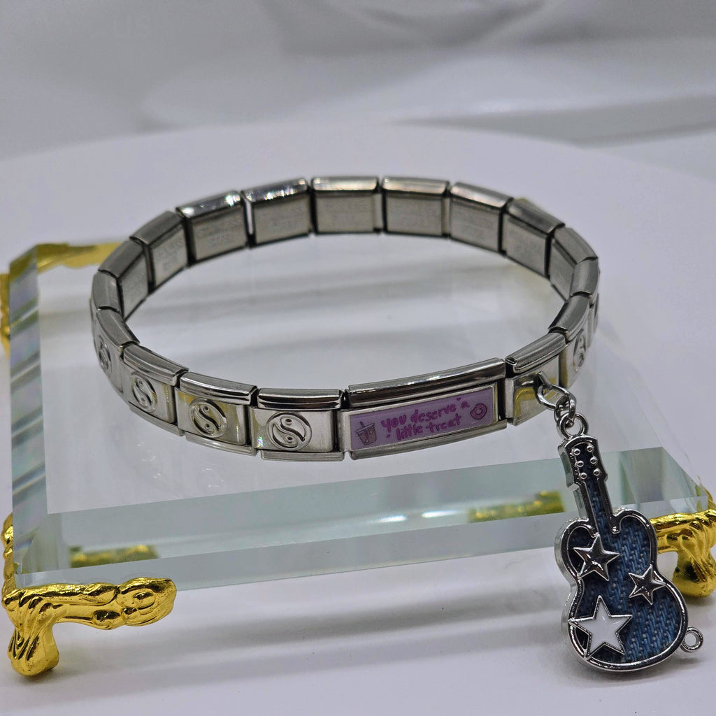 Pre-Designed Italian Charm Stainless Steel Bracelet