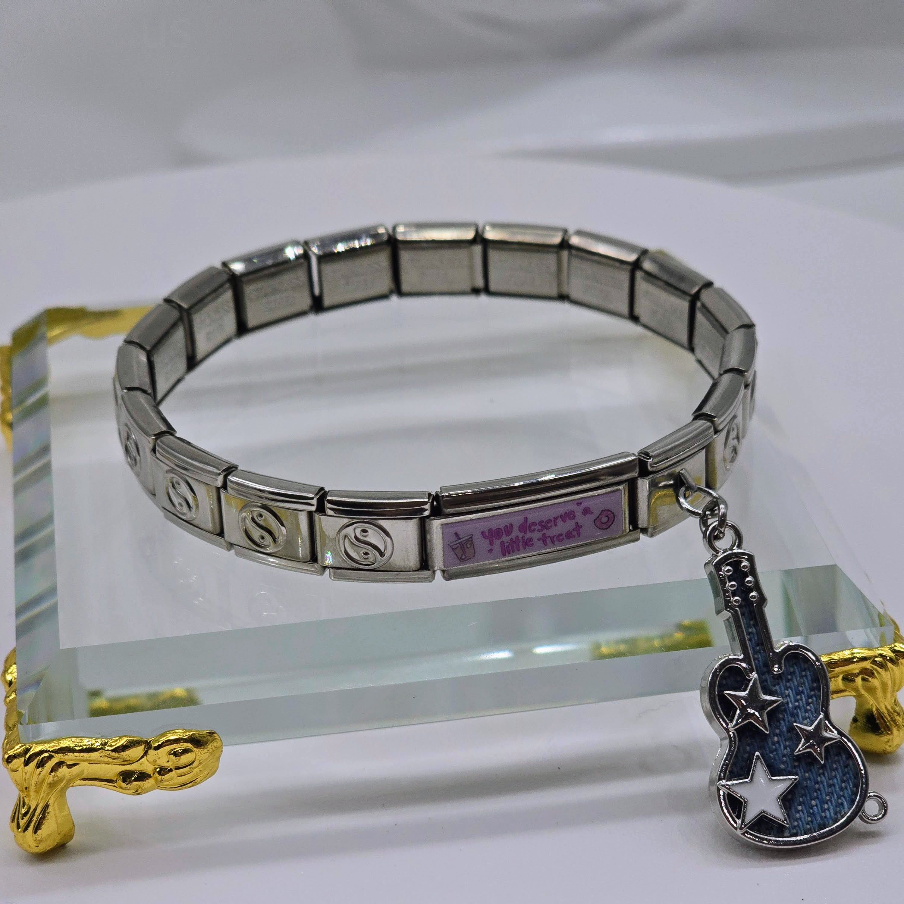 Pre-Designed Italian Charm Stainless Steel Bracelet