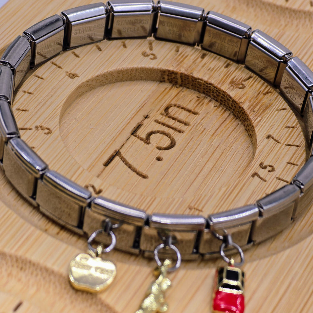 Pre-Designed Italian Charm Stainless Steel Bracelet