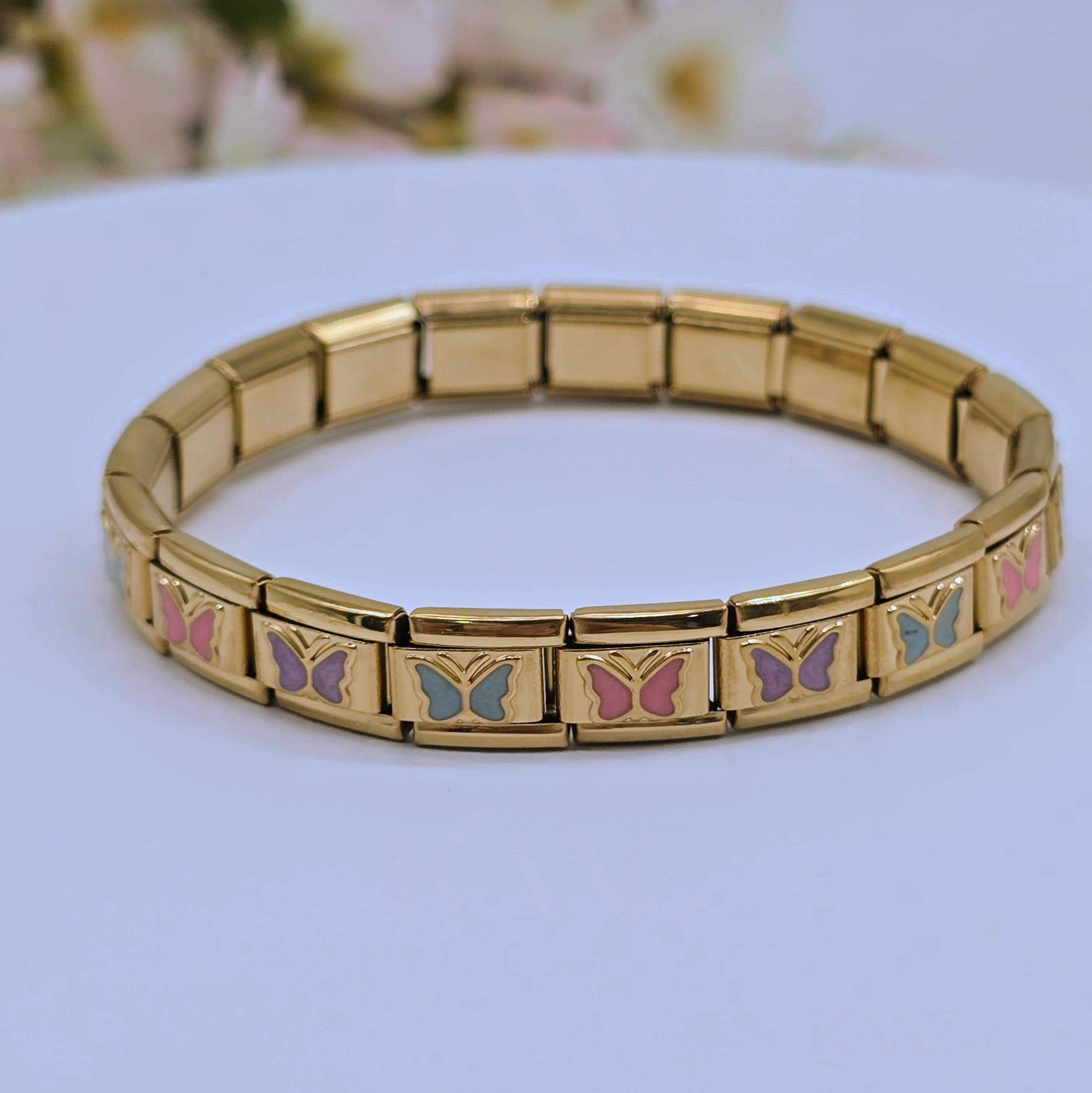 Pre-Designed Italian Charm Stainless Steel Bracelet