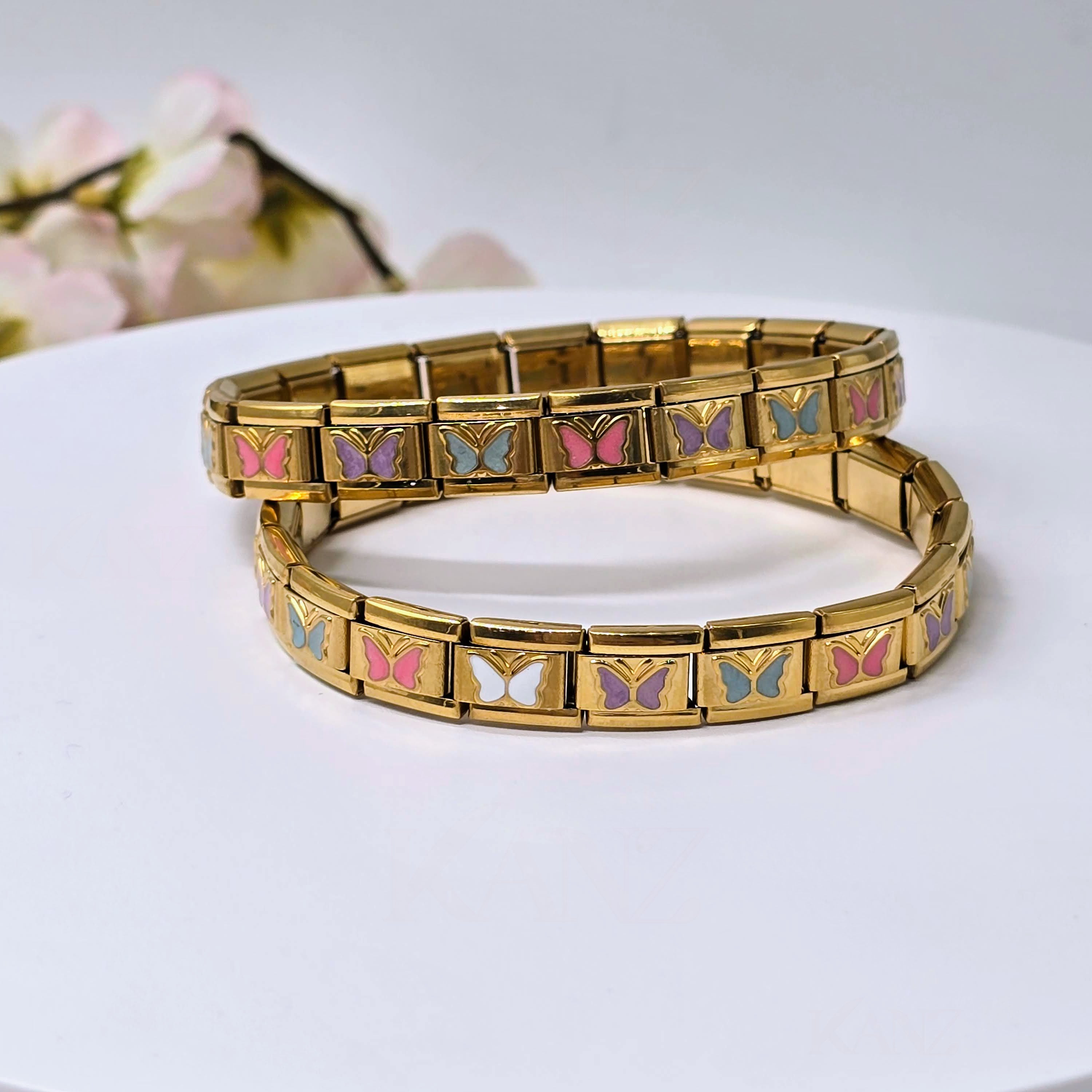 Pre-Designed Italian Charm Stainless Steel Bracelet