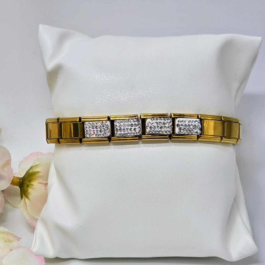 Pre-Designed Italian Charm Stainless Steel Bracelet