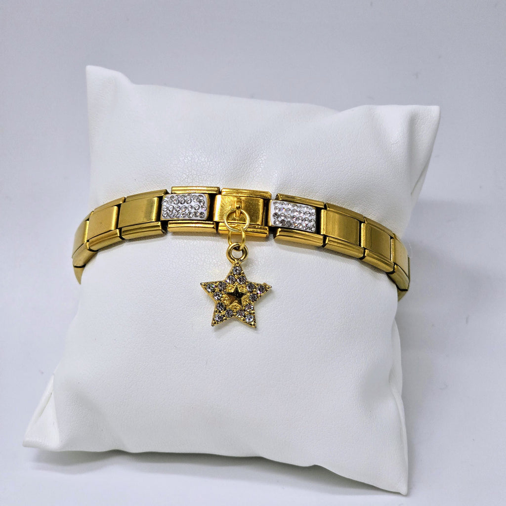 Pre-Designed Italian Charm Stainless Steel Bracelet