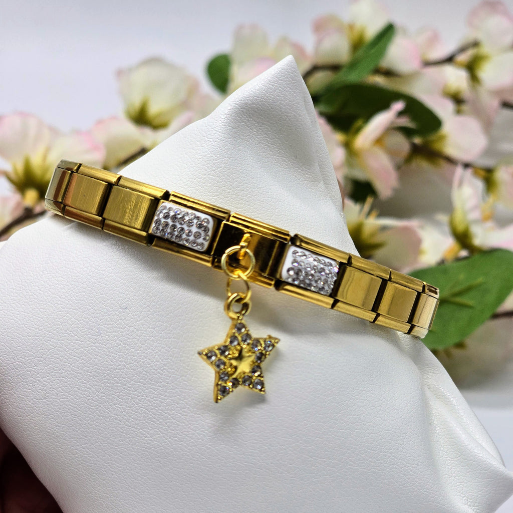 Pre-Designed Italian Charm Stainless Steel Bracelet