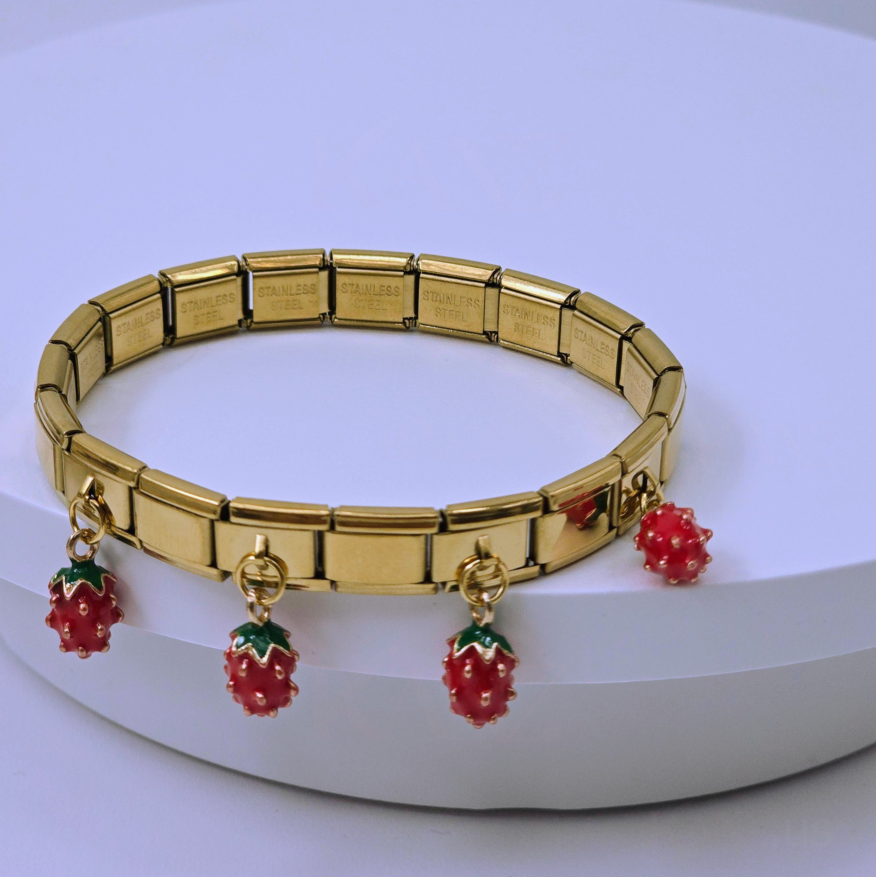 Pre-Designed Italian Charm Stainless Steel Bracelet