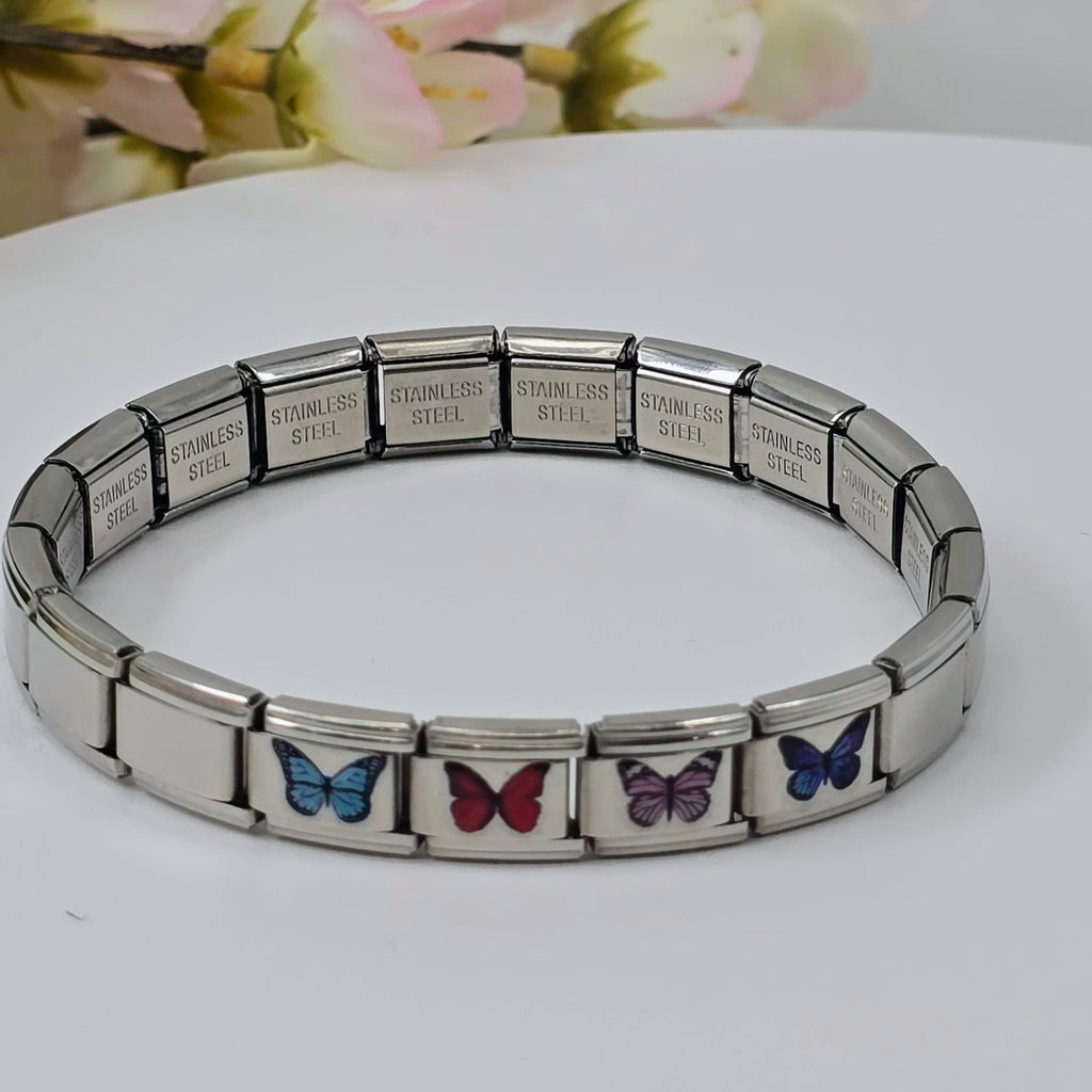 Pre-Designed Italian Charm Stainless Steel Bracelet