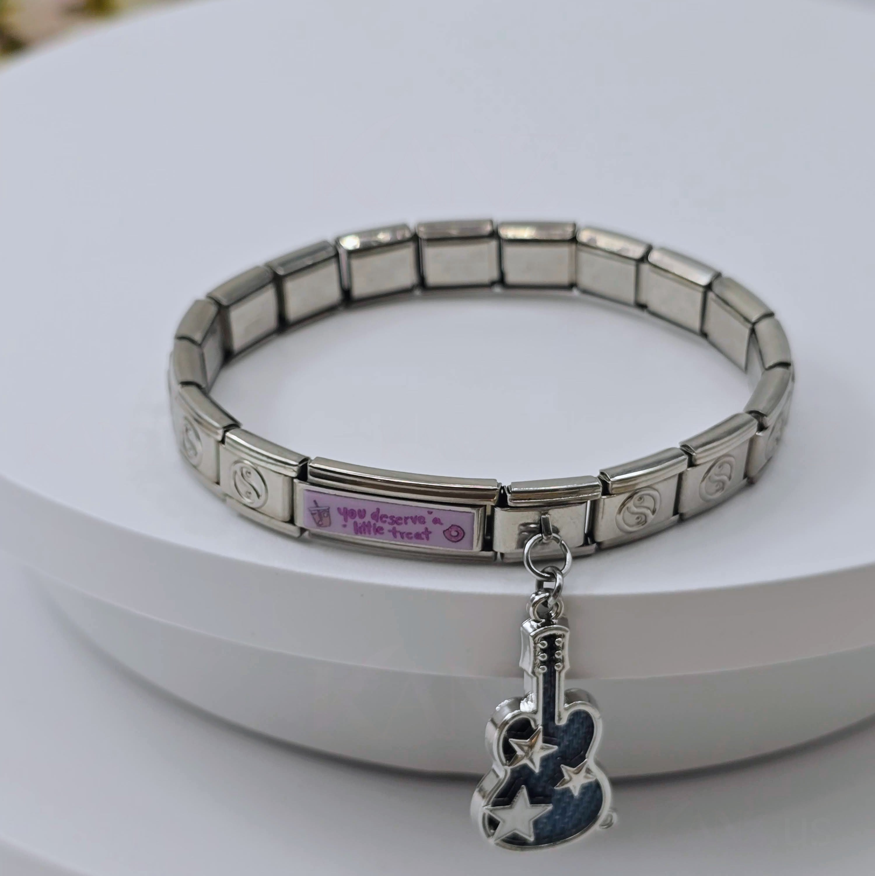 Pre-Designed Italian Charm Stainless Steel Bracelet