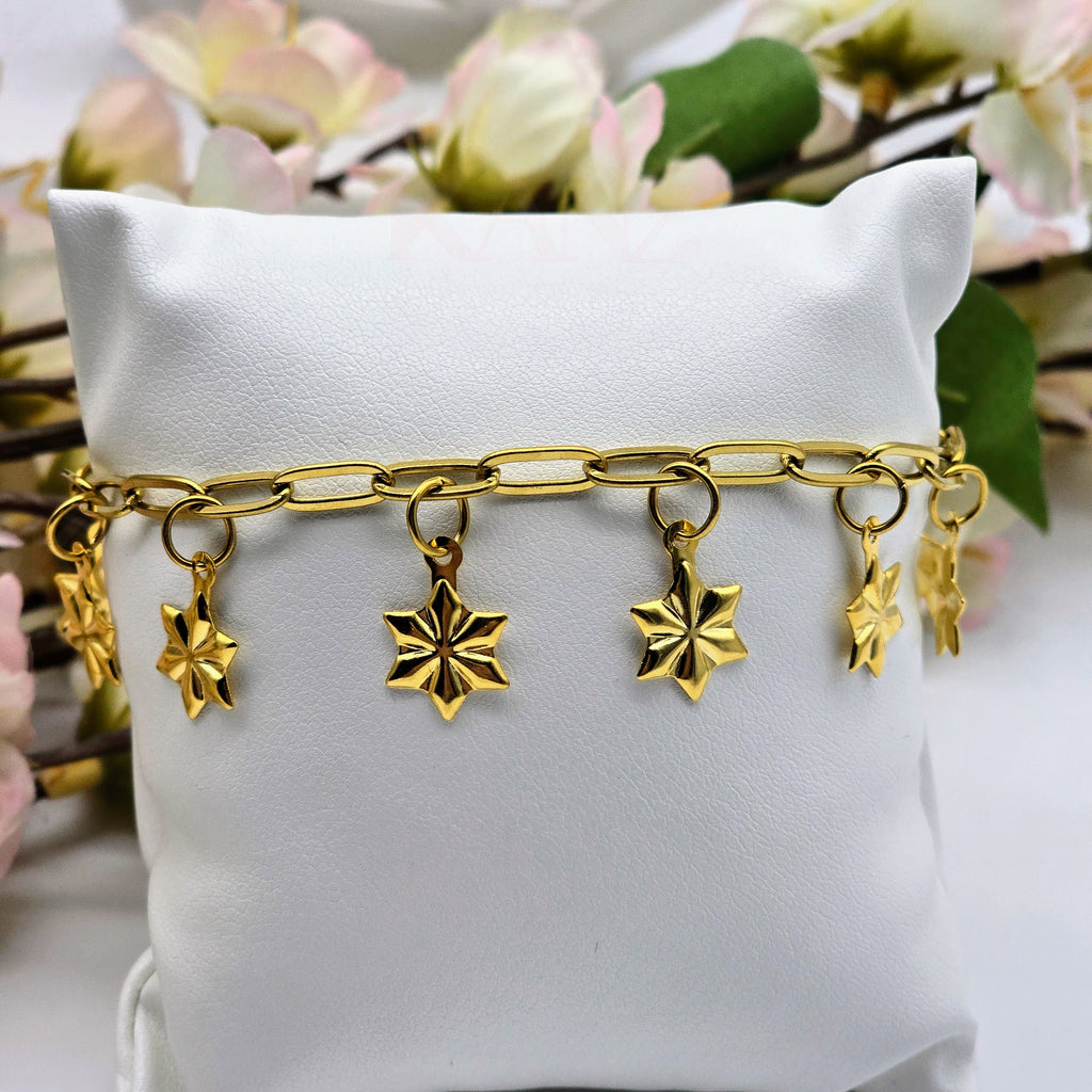 Star Charm Chain Stainless Steel Bracelet