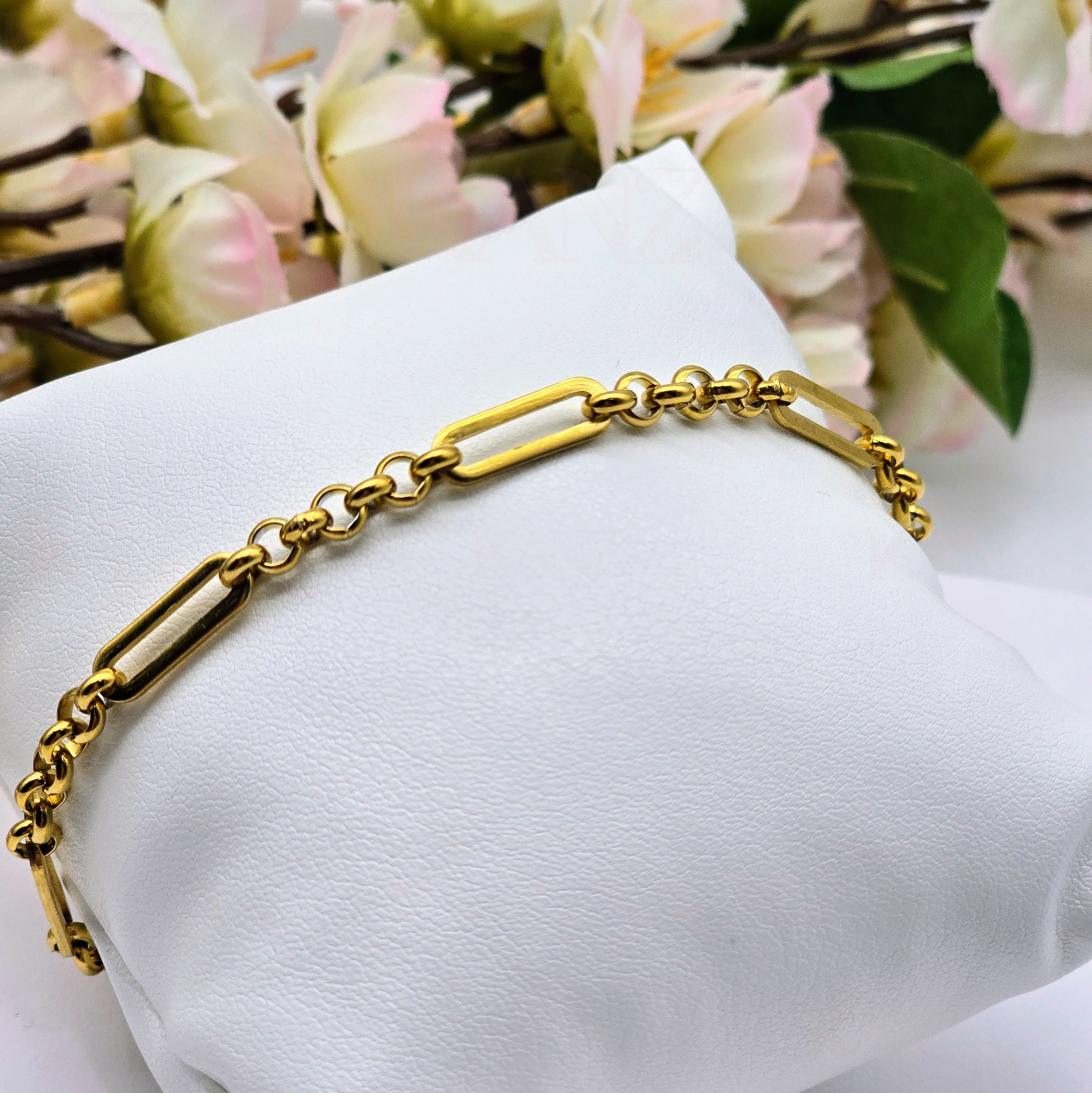 Gold Paperclip Link Stainless Steel Bracelet