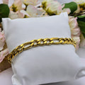 Gold Mixed Link Chain Stainless Steel Bracelet