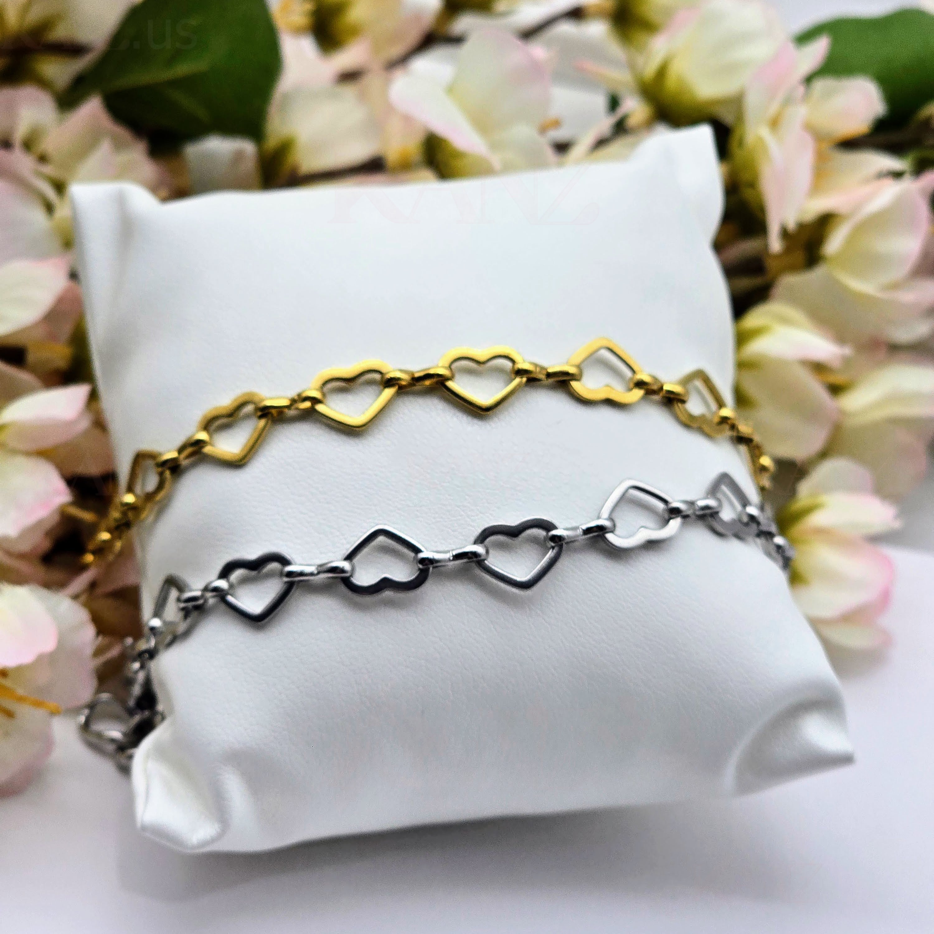 Open Heart Link Stainless Steel Bracelet