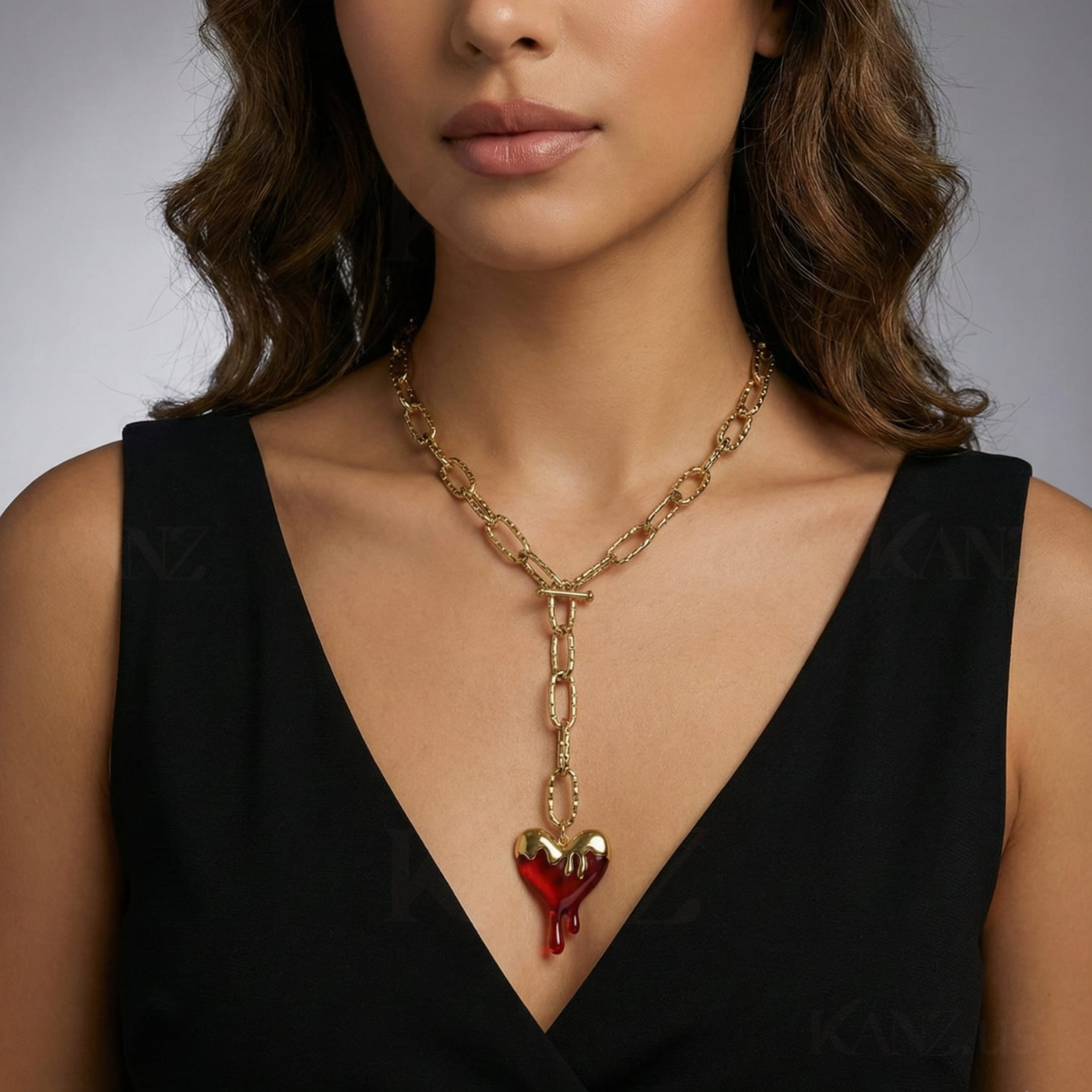 Liquid Passion Toggle Stainless Steel Necklace