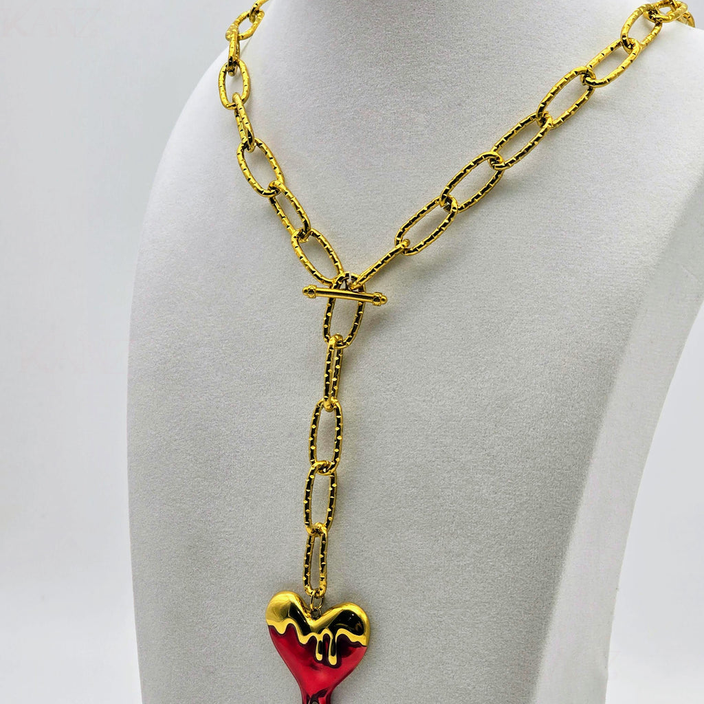 Liquid Passion Toggle Stainless Steel Necklace