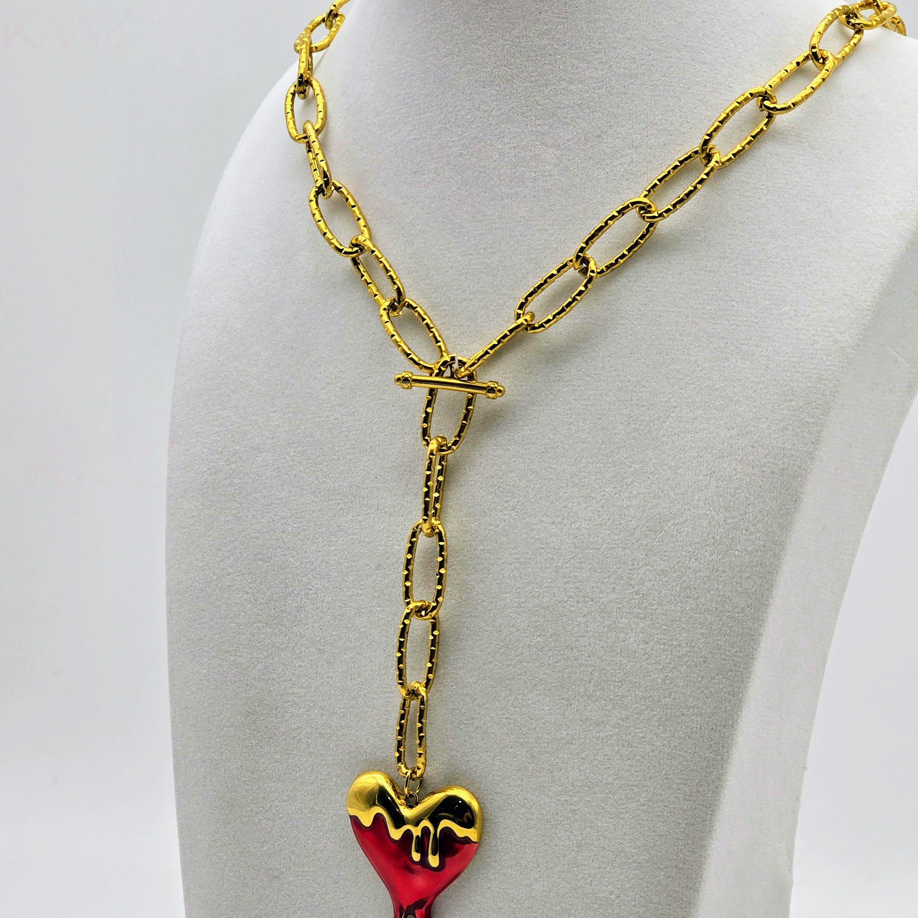 Liquid Passion Toggle Stainless Steel Necklace