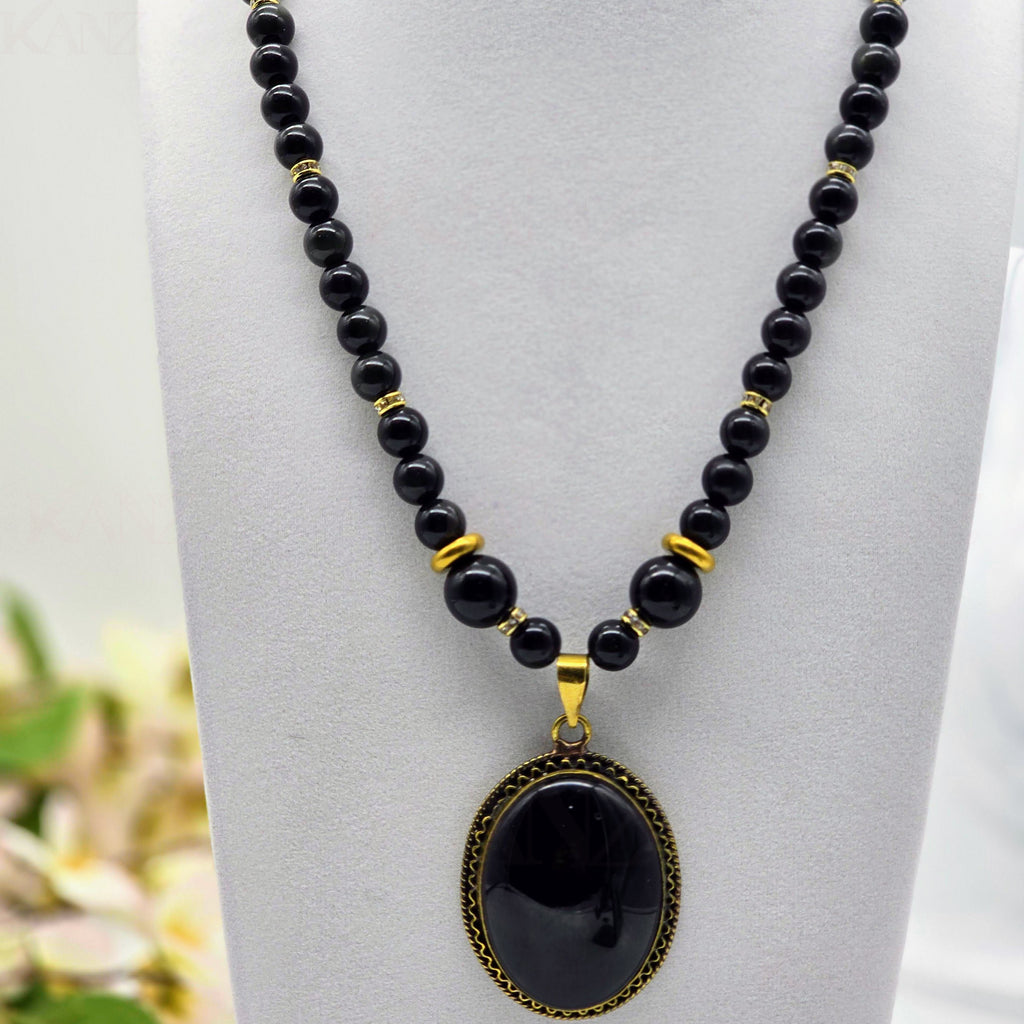 Obsidian Eclipse Focal Necklace