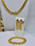 Legacy Royal Link Environmental Brass Trio with Pave Box Clasp