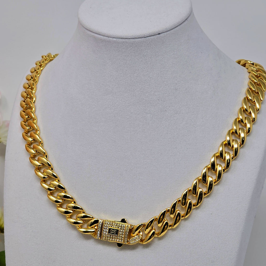 Legacy Royal Link Environmental Brass Trio with Pave Box Clasp
