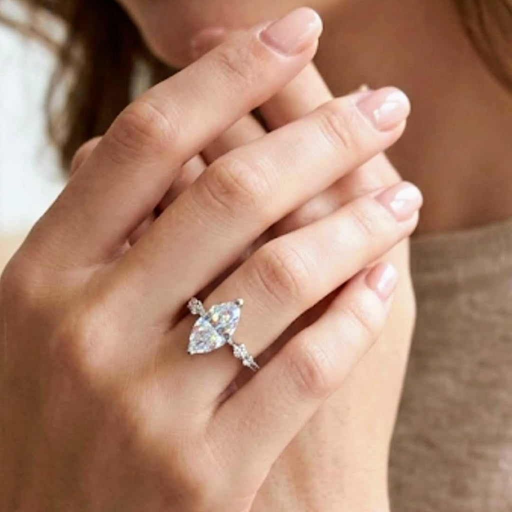 Ethereal Marquise Solitaire Stainless Steel Ring