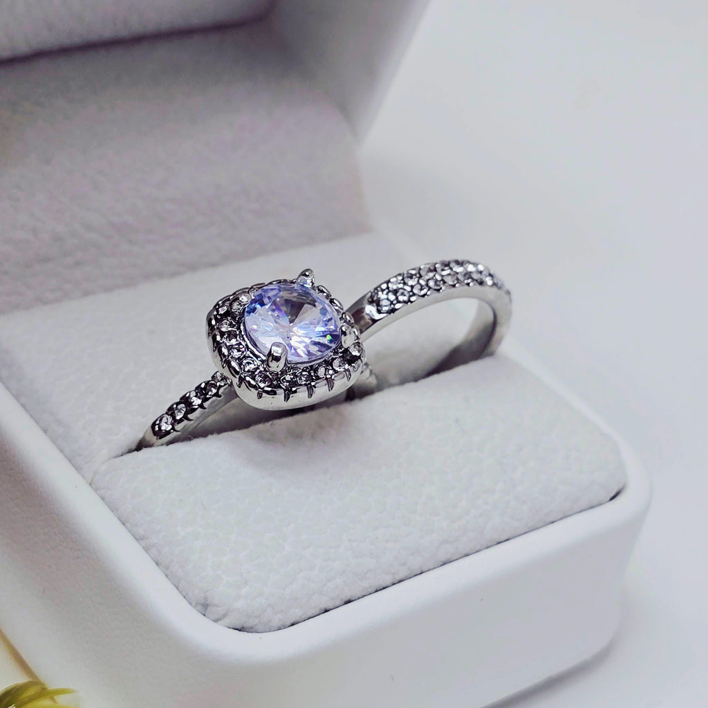 Eternal Glow Solitaire Stainless Steel Ring