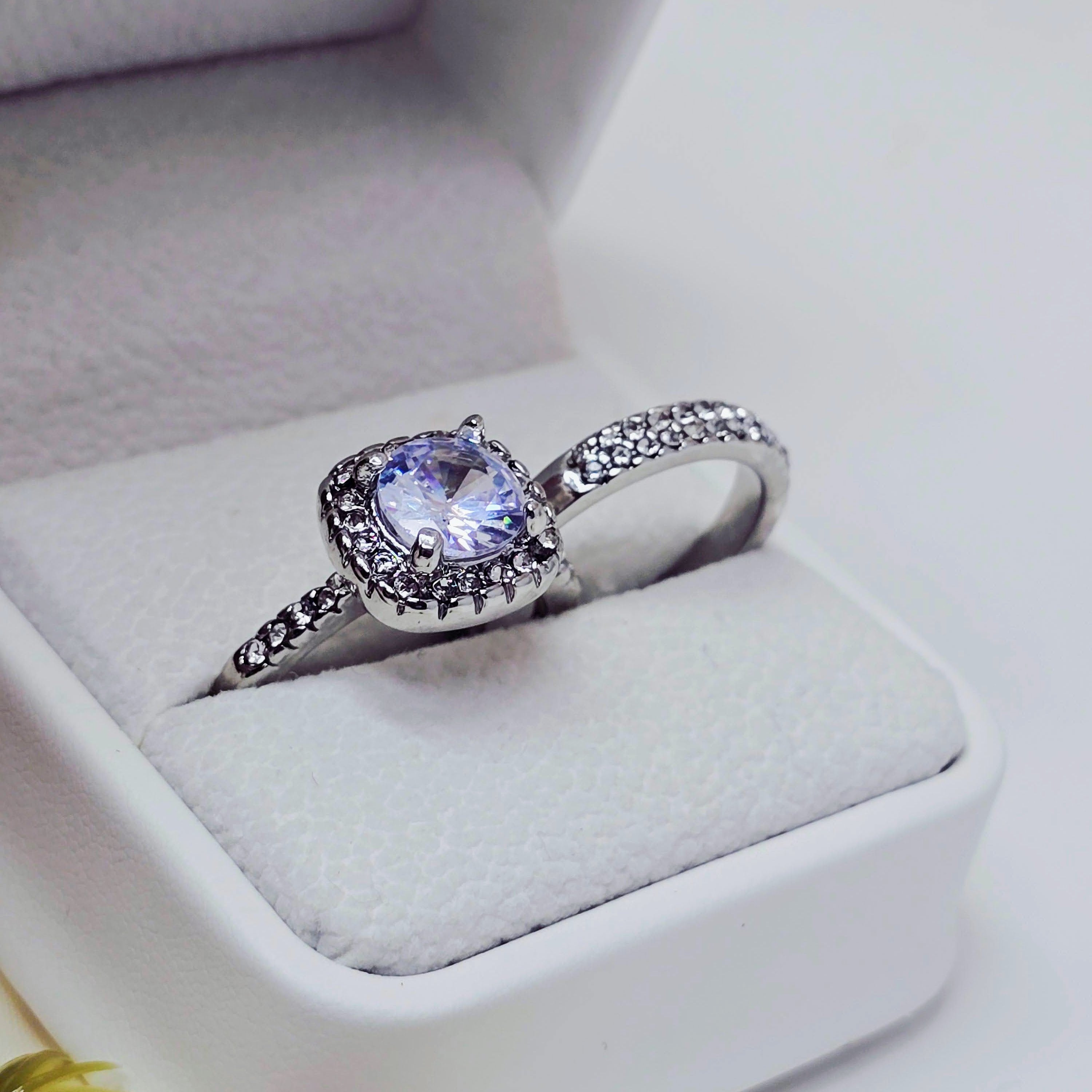 Eternal Glow Solitaire Stainless Steel Ring