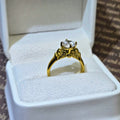 Eternal Willow Solitaire Stainless Steel Ring