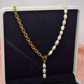 Serene Link Freshwater Stainless Steel Necklace