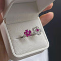 Rose & Crystal Meadow Stainless Steel Ring