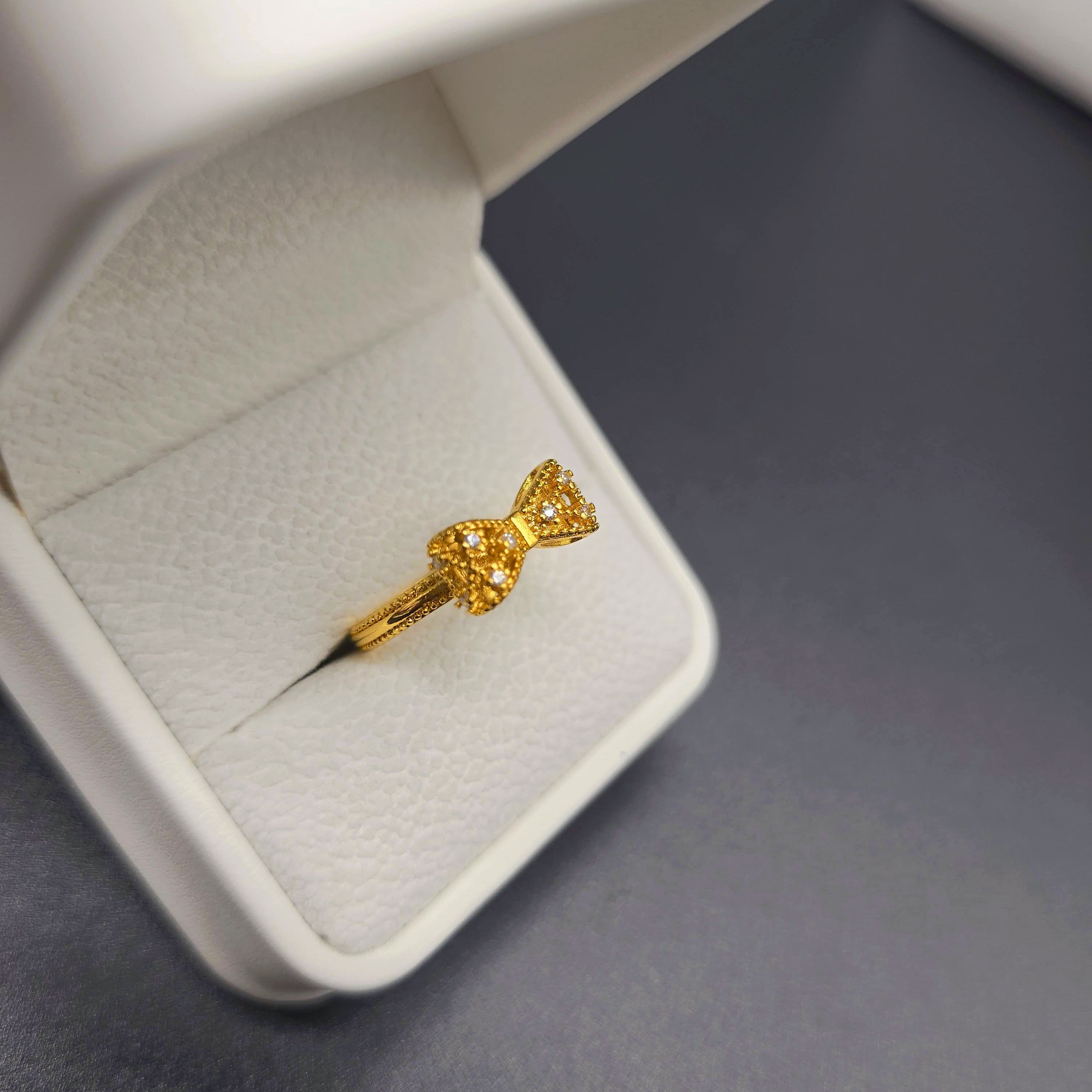 Sweetheart Ribbon Stainless Steel Ring