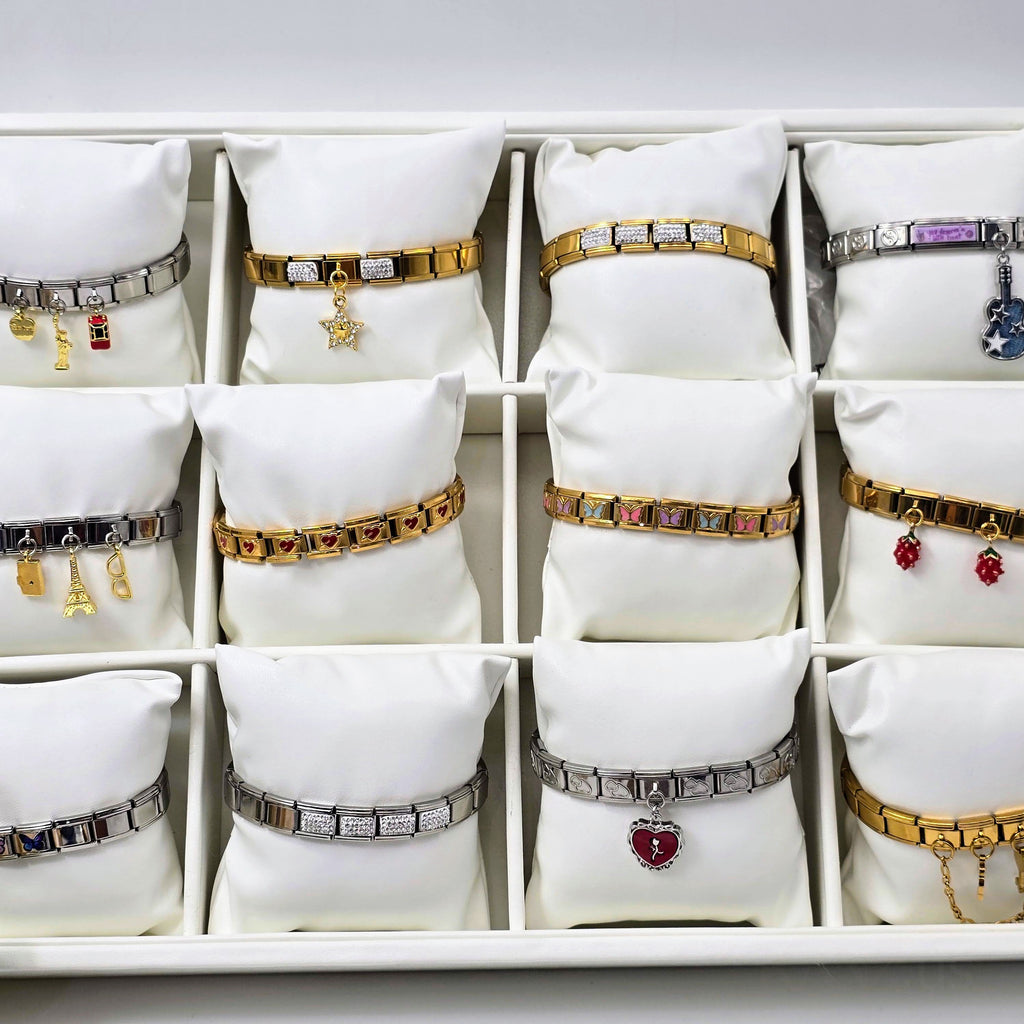Pre-Designed Italian Charm Stainless Steel Bracelet