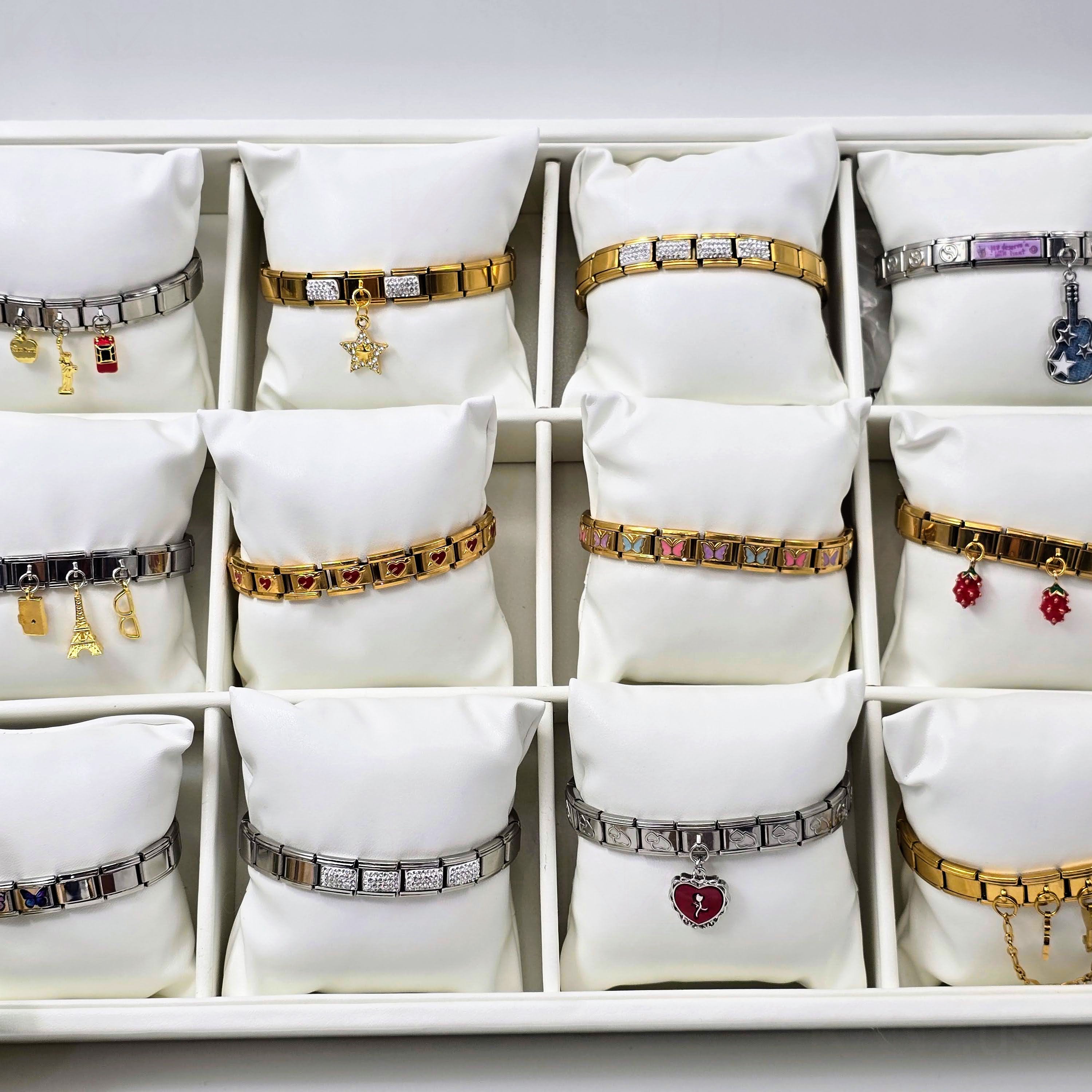 Pre-Designed Italian Charm Stainless Steel Bracelet