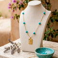 Turquoise Floral Statement Necklace