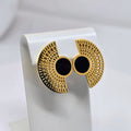 Eclipse Arc Statement Stainless Steel Earrings