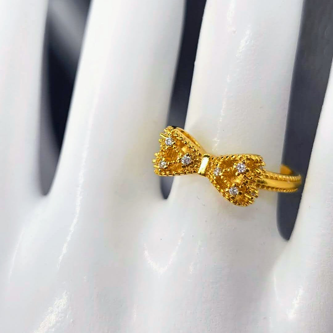 Sweetheart Ribbon Stainless Steel Ring