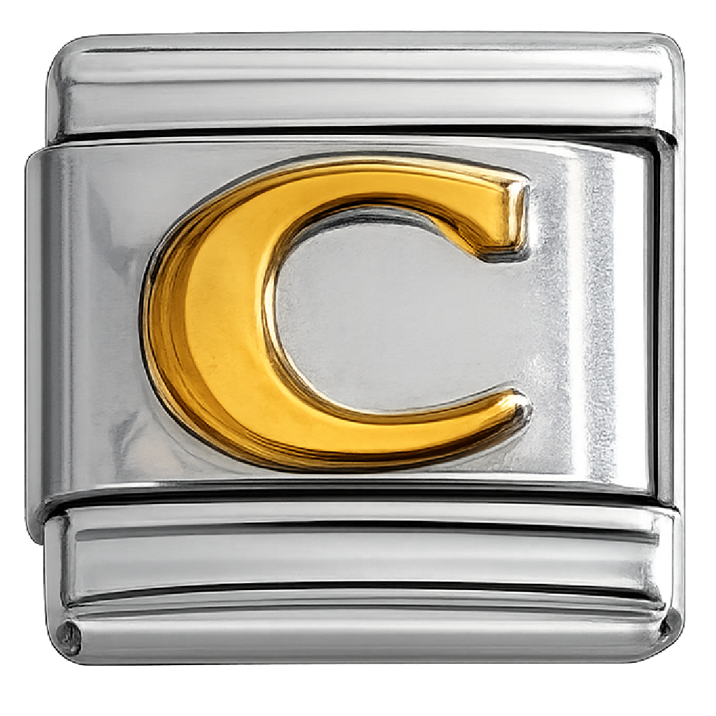 Italian Charm Letter Links – Single Stainless Steel Charm