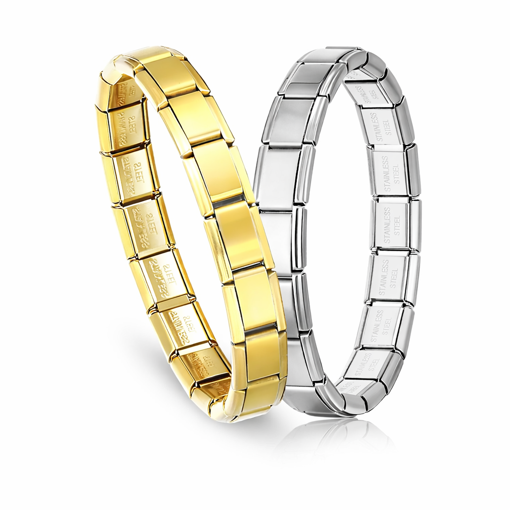 Plain Italian Charm Stainless Steel Bracelet Base