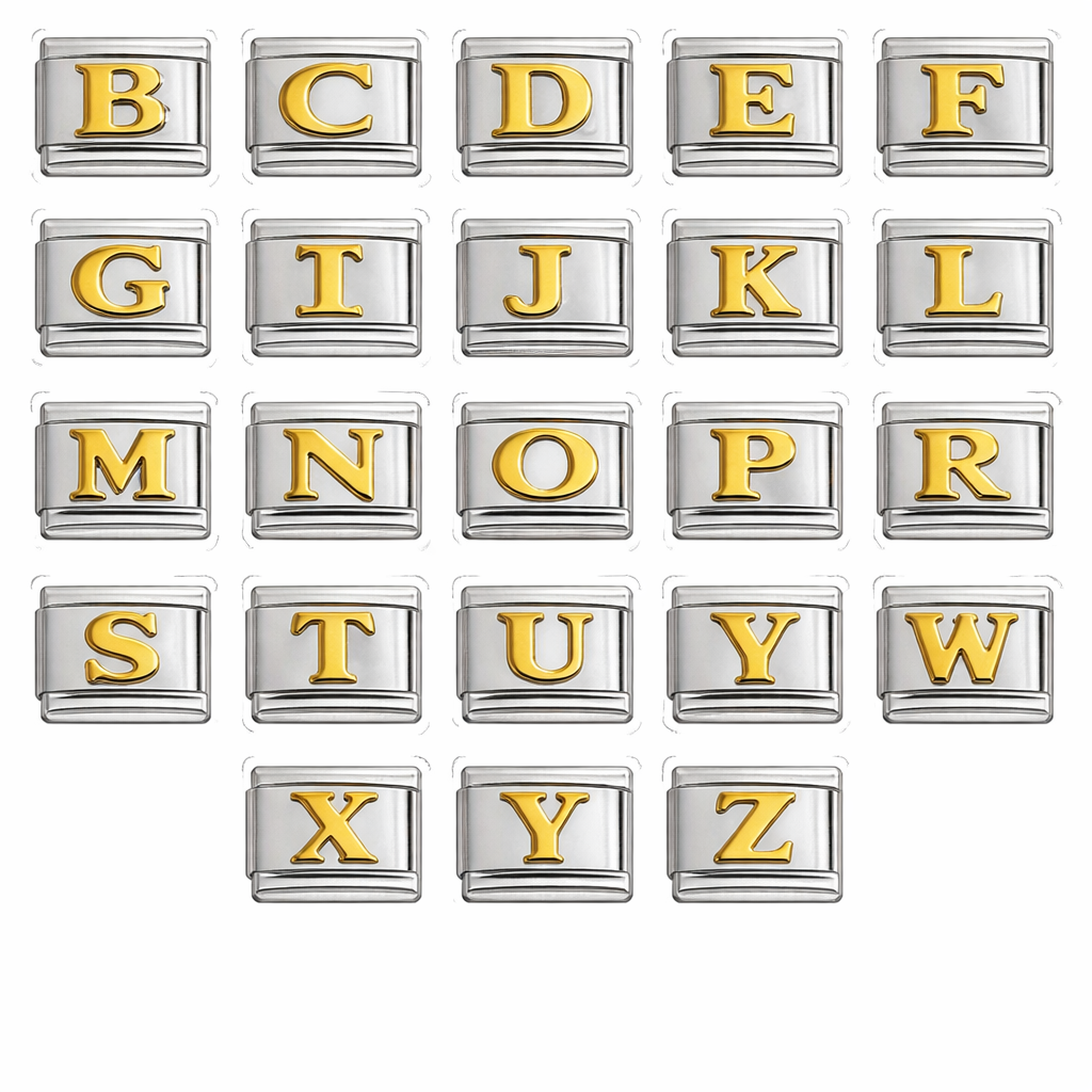 Italian Charm Letter Links – Single Stainless Steel Charm