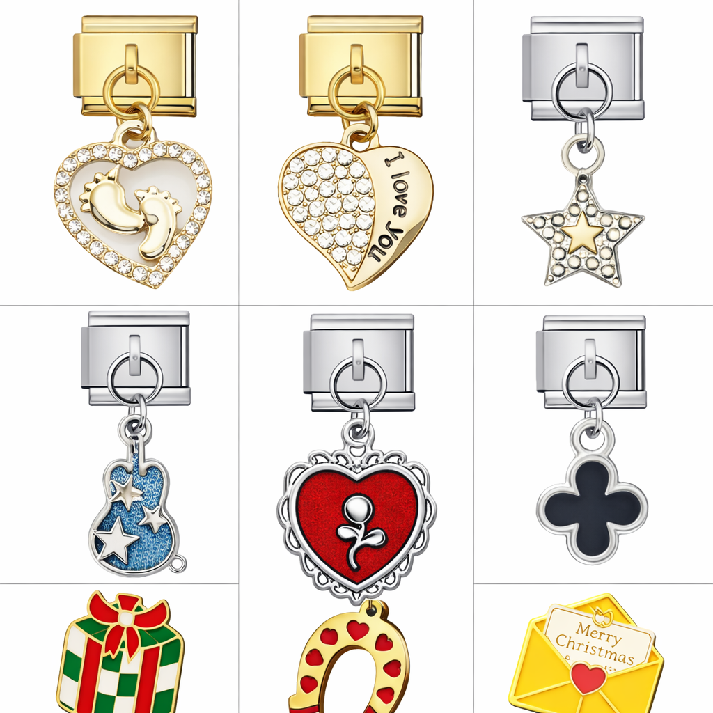 Italian Charm Dangle Links – Single Stainless Steel Charm