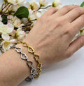 Open Heart Link Stainless Steel Bracelet