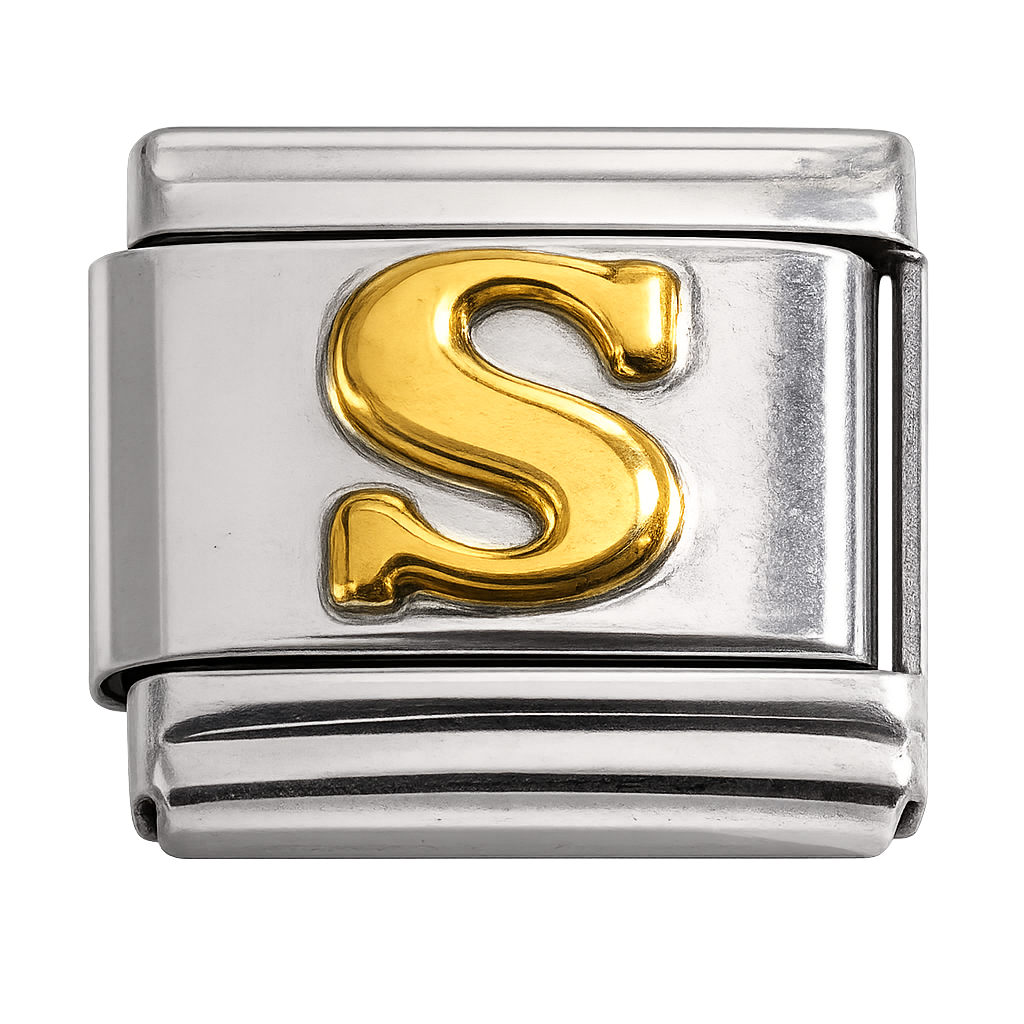 Italian Charm Letter Links – Single Stainless Steel Charm